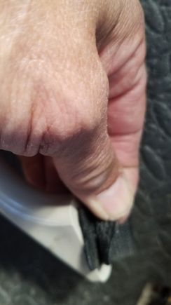 A few drops of superglue where webbing meet to reinforce.
