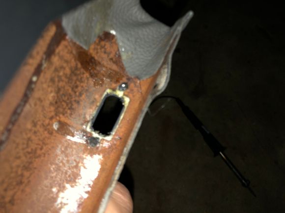 Door lock bezel pins to be melted