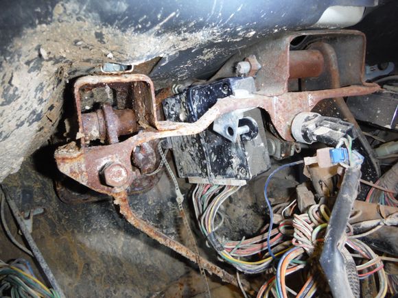 black box above the it was installed with standard bolts and some L brackets and zip ties.