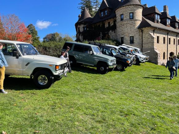 Parked on the hill with the other Yotas. 4 low and up we go.