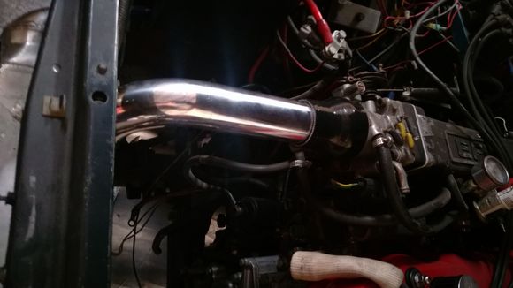 had to order a 2.75" to 2" silicone coupler for the intake