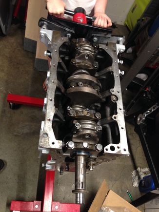 Crank installed and rods all torqued