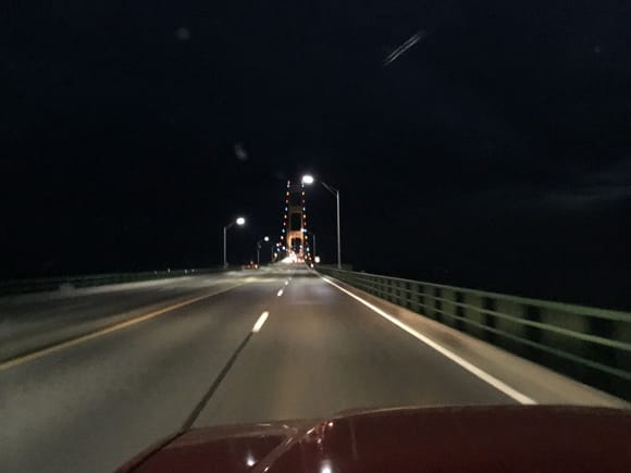 crossing the Mackinac Bridge to the UP