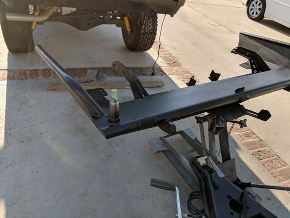 Banged on the supports a little to make it easier to get back in the rails.