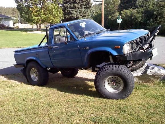 truck flexed in my front yard