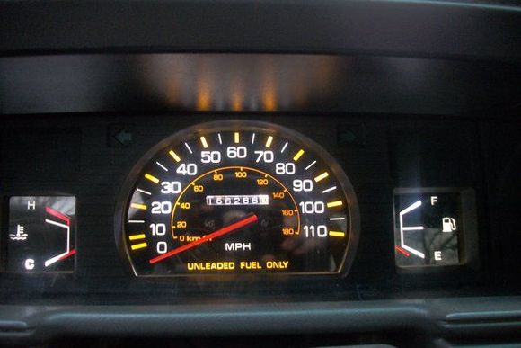 I polished out front side of gauges, sanded off green backlight, added orange transparent vinyl, wired up 30 white leds, installed led dimmer and repainted the needles fluorescent orange.
