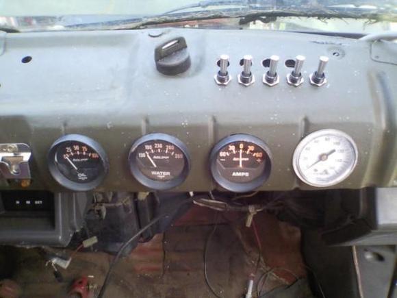 gauges and switch panel