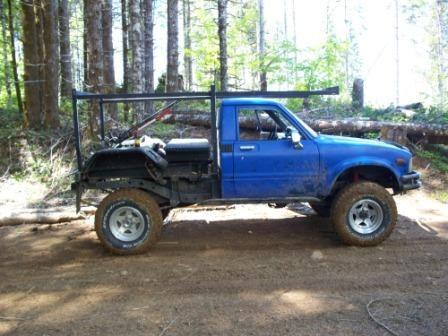 The beginnings of my rig freshly built.
 Browns camp ride off, it was a good day made it through every thing we pointed at which wasnt much to brag about. June 08
32&quot; BFG MT KM on pretty wheels
3&quot; downey lift
Lincoln locked
Flat bed armor, rocker gaurds, smitty built front bumper