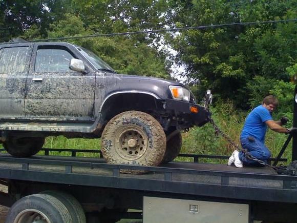 With the entire weight of the truck being supported by 4 bolts, of course they bent.