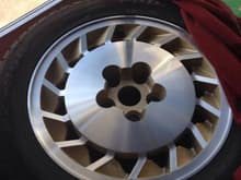Wheels have been acid dipped, re machined, painted the gold inserts and cleared.  They look amazing!