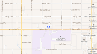Map for Hutchins Palms Apartments - San Antonio, TX