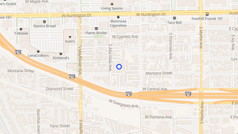 Map for Sandra Manor Apartments - Monrovia, CA