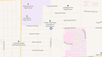 Map for Lawndale Apartments - Ludington, MI