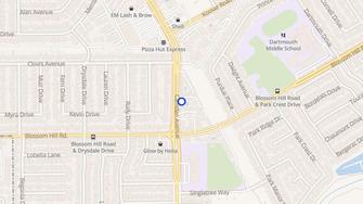 Map for Holly Oaks Apartments on  Camden Avenue - San Jose, CA