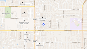 Map for Willowick Apartments - Aurora, CO