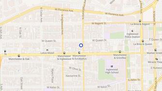 Map for Empress Apartments - Inglewood, CA