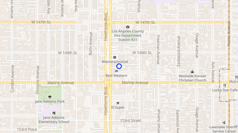 Map for Glory Arms Apartments - Lawndale, CA