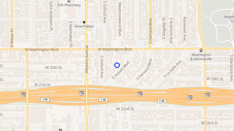 Map for Oxford Park Apartments - Los Angeles, CA
