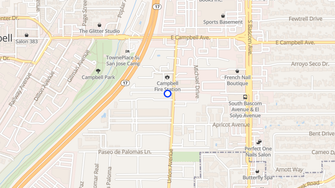 Map for Cedars Studio Apartments - Campbell, CA