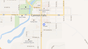 Map for Park Street Apartments - Cannon Falls, MN