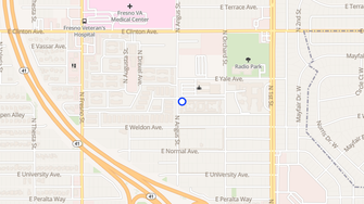 Map for Palm Garden Apartments - Fresno, CA