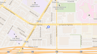 Map for Oak Tree Apartments - Downey, CA