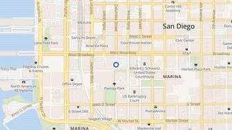 Map for Koll Center Apartments - San Diego, CA