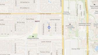 Map for Hermosa Village Apartments - Anaheim, CA