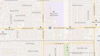 Map for Sunset Plaza Apartments - Anaheim, CA