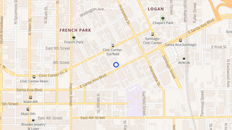 Map for Lacey & Raitt Apartments - Santa Ana, CA