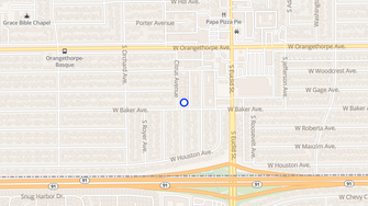 Map for Fullerton Pines Apartments - Fullerton, CA