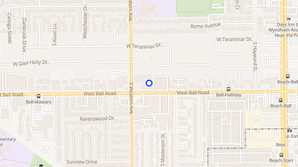 Map for Bell Court Apartments - Anaheim, CA