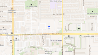 Map for Lincoln Village Apartments - Buena Park, CA