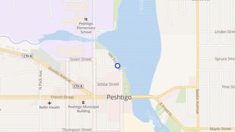 Map for Riverview Apartments - Peshtigo, WI