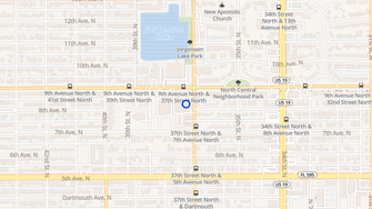 Map for Oak Court Apartments - Saint Petersburg, FL