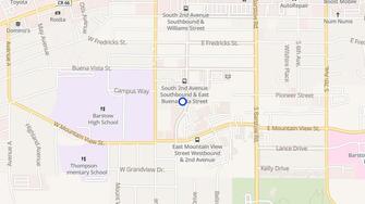 Map for Poolside Garden Apartments - Barstow, CA