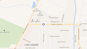 Map for Lake Isabella Senior Apartments - Lake Isabella, CA