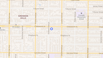 Map for Granada Pines - Granada Hills, CA