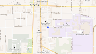 Map for Townview Apartments-Athens - Athens, TX