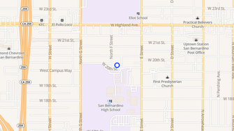 Map for Trinity Apartments - San Bernardino, CA