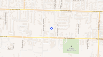 Map for Hillcrest Apartments - Carmichael, CA