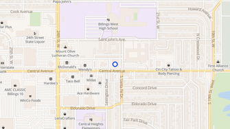 Map for Santa Fe Arms Apartments - Billings, MT