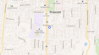 Map for Yellow Victorian House - Prescott, AZ