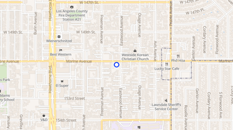 Map for Alvarez Trailer Park - Lawndale, CA