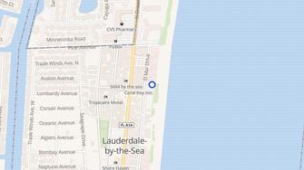 Map for White Cap Apartment Motel - Lauderdale By The Sea, FL