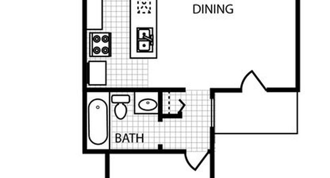 1 Bedroom / 1 Bath / 575 Sq.Ft.